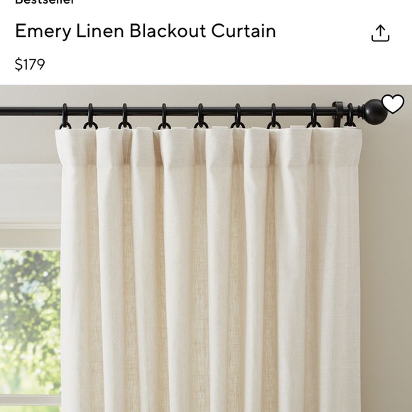 Pottery Barn blackout Emery Curtains